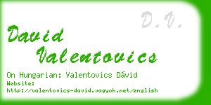 david valentovics business card